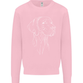A Weimaraner Face Kids Sweatshirt Jumper Light Pink
