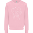 A Weimaraner Face Kids Sweatshirt Jumper Light Pink