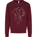 A Weimaraner Face Kids Sweatshirt Jumper Maroon