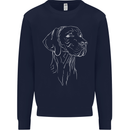 A Weimaraner Face Kids Sweatshirt Jumper Navy Blue
