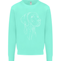 A Weimaraner Face Kids Sweatshirt Jumper Peppermint