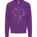 A Weimaraner Face Kids Sweatshirt Jumper Purple