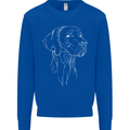 A Weimaraner Face Kids Sweatshirt Jumper Royal Blue