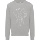 A Weimaraner Face Kids Sweatshirt Jumper Sports Grey