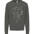 A Weimaraner Face Kids Sweatshirt Jumper Storm Grey