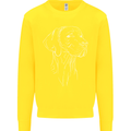 A Weimaraner Face Kids Sweatshirt Jumper Yellow