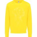 A Weimaraner Face Kids Sweatshirt Jumper Yellow