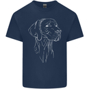 A Weimaraner Face Kids T-Shirt Childrens Navy Blue