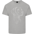 A Weimaraner Face Kids T-Shirt Childrens Sports Grey