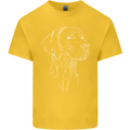 A Weimaraner Face Kids T-Shirt Childrens Yellow
