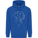 A Weimaraner Face Mens 80% Cotton Hoodie Royal Blue