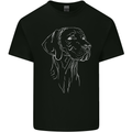 A Weimaraner Face Mens Cotton T-Shirt Tee Top Black