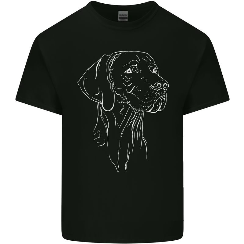 A Weimaraner Face Mens Cotton T-Shirt Tee Top Black