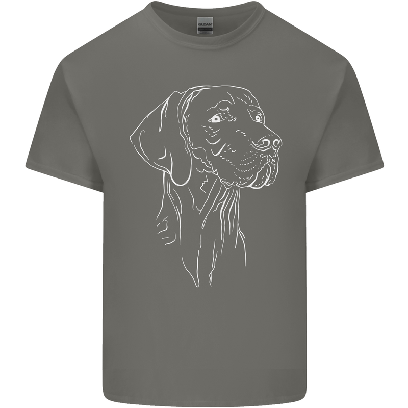A Weimaraner Face Mens Cotton T-Shirt Tee Top Charcoal