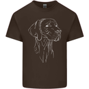 A Weimaraner Face Mens Cotton T-Shirt Tee Top Dark Chocolate