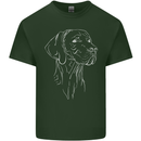 A Weimaraner Face Mens Cotton T-Shirt Tee Top Forest Green