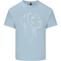 A Weimaraner Face Mens Cotton T-Shirt Tee Top Light Blue