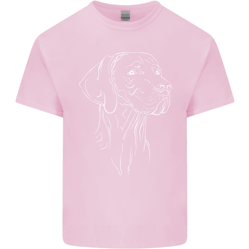 A Weimaraner Face Mens Cotton T-Shirt Tee Top Light Pink
