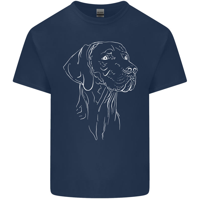 A Weimaraner Face Mens Cotton T-Shirt Tee Top Navy Blue