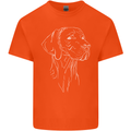 A Weimaraner Face Mens Cotton T-Shirt Tee Top Orange