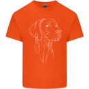 A Weimaraner Face Mens Cotton T-Shirt Tee Top Orange