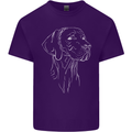 A Weimaraner Face Mens Cotton T-Shirt Tee Top Purple