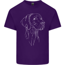 A Weimaraner Face Mens Cotton T-Shirt Tee Top Purple