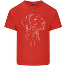 A Weimaraner Face Mens Cotton T-Shirt Tee Top Red