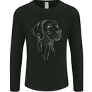 A Weimaraner Face Mens Long Sleeve T-Shirt Black