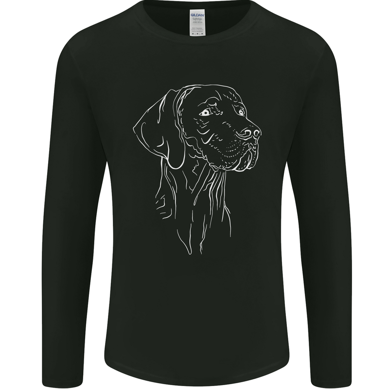 A Weimaraner Face Mens Long Sleeve T-Shirt Black