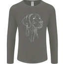 A Weimaraner Face Mens Long Sleeve T-Shirt Charcoal