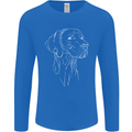 A Weimaraner Face Mens Long Sleeve T-Shirt Royal Blue