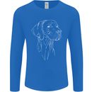 A Weimaraner Face Mens Long Sleeve T-Shirt Royal Blue
