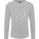 A Weimaraner Face Mens Long Sleeve T-Shirt Sports Grey