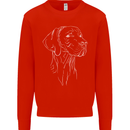 A Weimaraner Face Mens Sweatshirt Jumper Bright Red