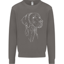 A Weimaraner Face Mens Sweatshirt Jumper Charcoal