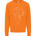 A Weimaraner Face Mens Sweatshirt Jumper Orange
