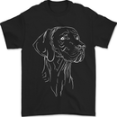 A Weimaraner Face Mens T-Shirt 100% Cotton Black
