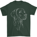 A Weimaraner Face Mens T-Shirt 100% Cotton Forest Green