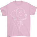 A Weimaraner Face Mens T-Shirt 100% Cotton Light Pink