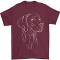 A Weimaraner Face Mens T-Shirt 100% Cotton Maroon