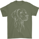 A Weimaraner Face Mens T-Shirt 100% Cotton Military Green