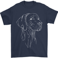 A Weimaraner Face Mens T-Shirt 100% Cotton Navy Blue