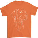 A Weimaraner Face Mens T-Shirt 100% Cotton Orange