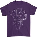 A Weimaraner Face Mens T-Shirt 100% Cotton Purple