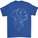 A Weimaraner Face Mens T-Shirt 100% Cotton Royal Blue