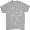 A Weimaraner Face Mens T-Shirt 100% Cotton Sports Grey
