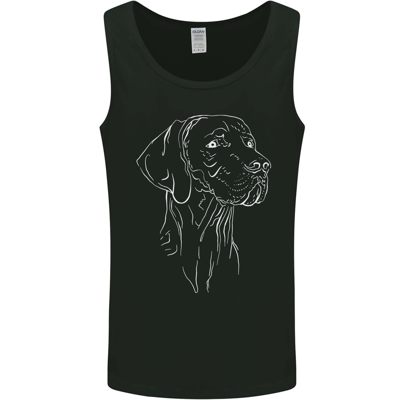 A Weimaraner Face Mens Vest Tank Top Black