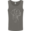 A Weimaraner Face Mens Vest Tank Top Charcoal