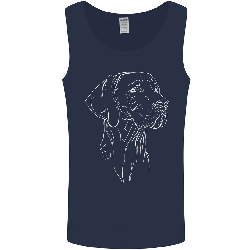 A Weimaraner Face Mens Vest Tank Top Navy Blue